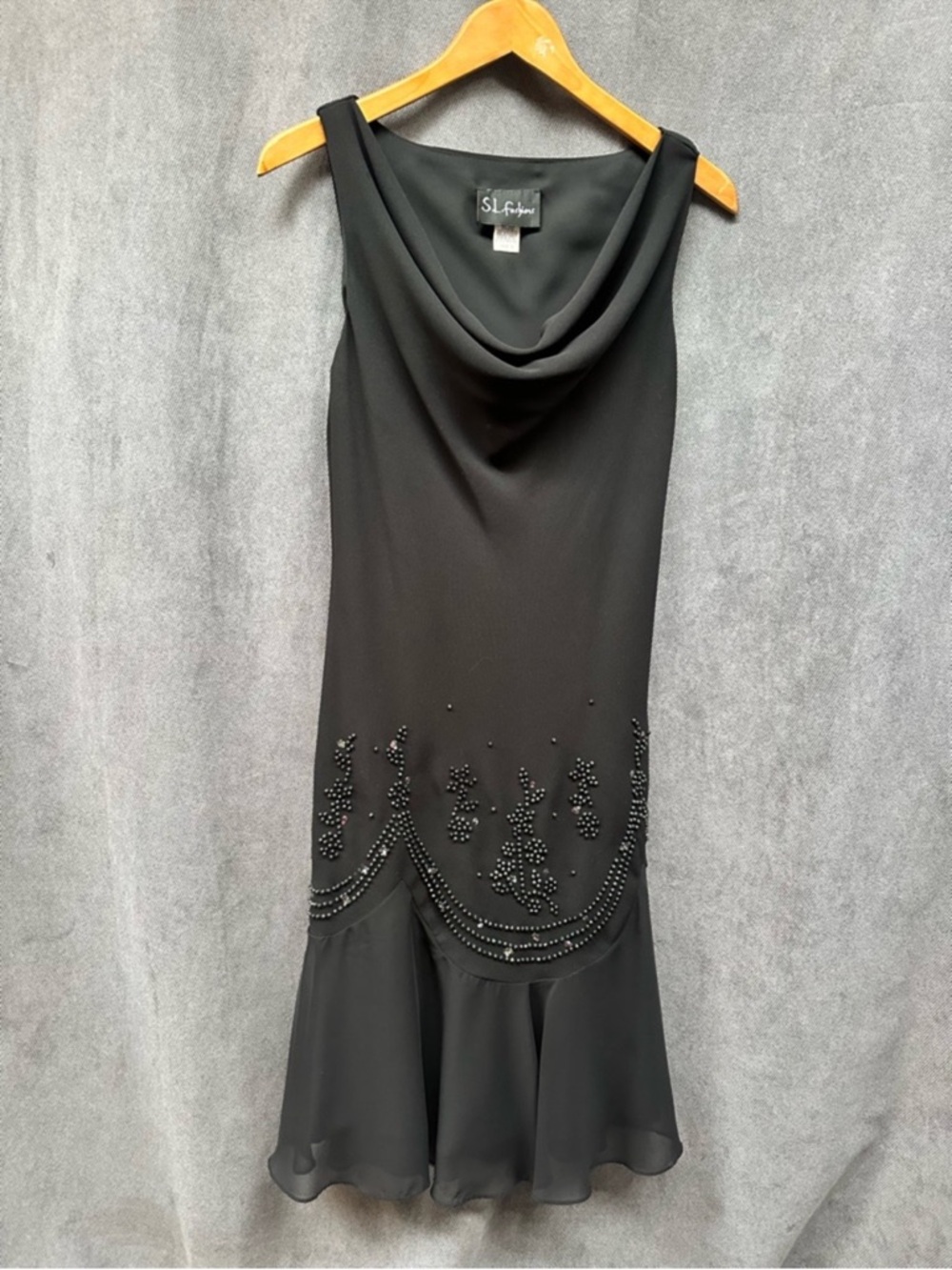 Vintage mermaid dress beaded sleeveless size 8